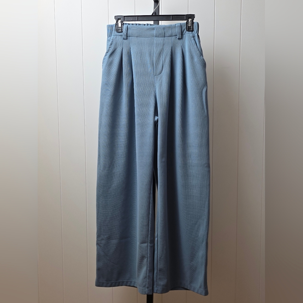 Halara Wide Leg Pants Blue Stretch High Rise Medium